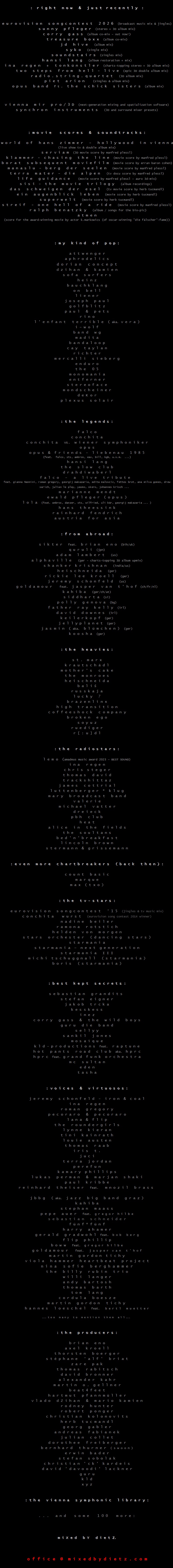 The List miXed bY dietZ