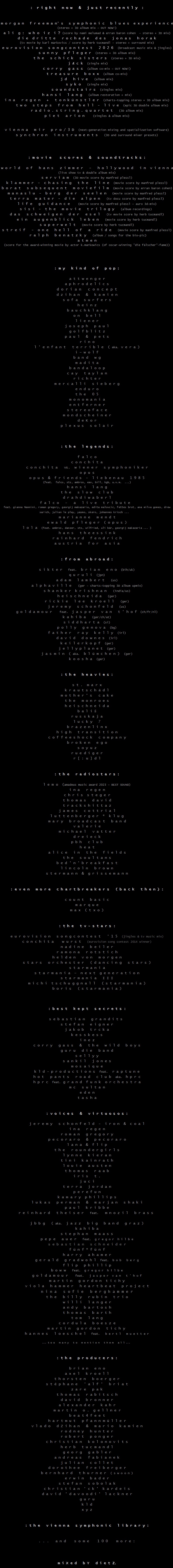 The List miXed bY dietZ
